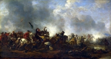 212/wouwerman, philips - cavalry attacking infantry